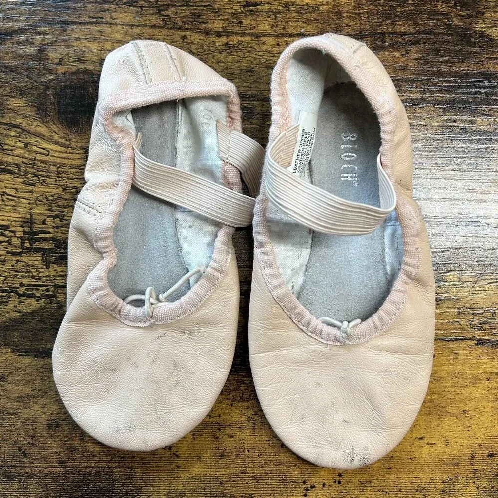 Bloch Girls Ballet Shoes Pink Leather Size 10C Child Dance Slippers